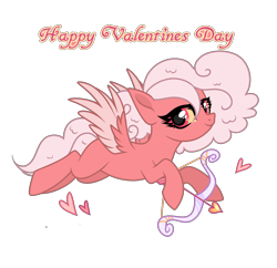 Size: 1984x1924 | Tagged: artist needed, safe, oc, oc only, oc:resseberry cream, pegasus, pony, arrow, heart, hearts and hooves day, holiday, pegasus oc, solo, text, valentine's day, yellow eyes