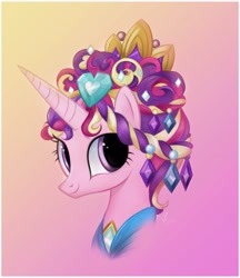 Size: 3020x3499 | Tagged: safe, artist:fladdrarblyg, princess cadance, alicorn, pony, g4, games ponies play, alternate hairstyle, cute, headdress, high res, looking at you, solo