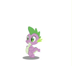 Size: 737x675 | Tagged: safe, spike, dragon, g4, animated, gif, running
