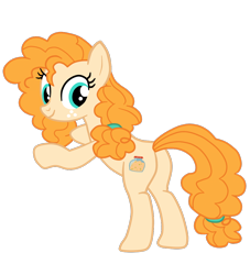 Size: 1060x1168 | Tagged: safe, artist:gmaplay, pear butter, earth pony, pony, g4, butt, pear butt, plot, simple background, solo, transparent background