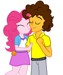 Size: 1116x1333 | Tagged: safe, artist:gmaplay, cheese sandwich, pinkie pie, equestria girls, g4, female, male, ship:cheesepie, shipping, simple background, straight, transparent background