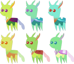 Size: 3366x2936 | Tagged: safe, artist:sketchmcreations, arista, clypeus, cornicle, frenulum (g4), lokiax, soupling, changedling, changeling, g4, to where and back again, high res, pointy ponies, simple background, transparent background, vector