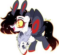 Size: 2602x2404 | Tagged: safe, artist:kurosawakuro, oc, oc only, hybrid, moth, mothpony, original species, base used, female, high res, interspecies offspring, offspring, parent:discord, parent:princess luna, parents:lunacord, simple background, solo, transparent background