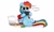 Size: 4096x2439 | Tagged: safe, artist:kittyrosie, rainbow dash, pegasus, pony, g4, backwards cutie mark, can, cute, dashabetes, food, gamer dash, nintendo switch, open mouth, pizza, simple background, sitting, soda, solo, that pony sure does love pizza, white background