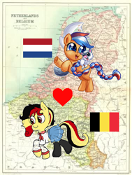 Size: 377x500 | Tagged: safe, oc, oc:chocolate sweets, oc:ember, belgium, map, netherlands