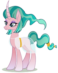 Size: 1280x1622 | Tagged: safe, artist:princess-kitsune-tsu, oc, oc only, pony, unicorn, base used, curved horn, eyeshadow, female, horn, magical lesbian spawn, makeup, mare, offspring, parent:mistmane, parent:somnambula, simple background, solo, transparent background