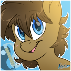 Size: 3050x3050 | Tagged: safe, artist:fluffyxai, oc, oc only, oc:spirit wind, earth pony, pony, abstract background, blushing, cute, happy, high res, looking at you, male, smiling, solo, stallion
