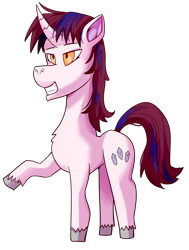 Size: 1338x1770 | Tagged: safe, artist:php93, oc, oc only, oc:sable edge, pony, unicorn, 2021 community collab, derpibooru community collaboration, simple background, solo, transparent background