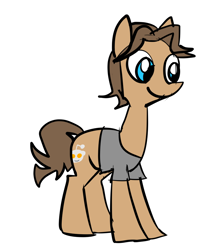 Size: 874x980 | Tagged: safe, artist:saltycube, earth pony, pony, clothes, colt, jerma985, male, ponified, reddit, rule 85, shirt, simple background, solo, t-shirt