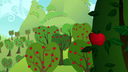 Size: 1280x720 | Tagged: safe, screencap, g4, hearts and hooves day (episode), apple, apple tree, background, no pony, scenic ponyville, sweet apple acres, tree