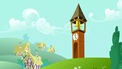 Size: 1280x720 | Tagged: safe, screencap, g4, hearts and hooves day (episode), season 2, background, clock tower, no pony, ponyville, scenic ponyville
