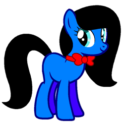 Size: 741x735 | Tagged: safe, artist:chebaccopepper, earth pony, pony, base used, blank flank, bowtie, female, katy perry, katy pony, mare, ponified, ponified celebrity, simple background, smiling, solo, white background