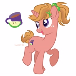 Size: 2600x2600 | Tagged: safe, oc, oc only, earth pony, pony, apple, food, high res, solo