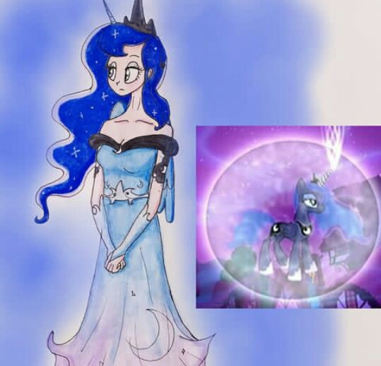 2552004 Safe Artistlunaart Screencap Princess Luna Alicorn Human Do Princesses Dream 9674