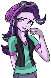 Size: 1024x1548 | Tagged: safe, artist:emeraldblast63, starlight glimmer, equestria girls, g4, danganronpa, looking at you, simple background, solo, transparent background