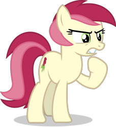Size: 7021x7694 | Tagged: safe, artist:starcollider, roseluck, earth pony, pony, g4, growing up is hard to do, .svg available, absurd resolution, angry, female, mare, raised hoof, show accurate, simple background, solo, svg, transparent background, vector