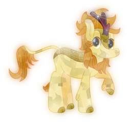 Size: 7004x6666 | Tagged: safe, artist:php178, derpibooru exclusive, oc, oc only, oc:leo nine, crystal kirin, crystal pony, hybrid, kirin, absurd resolution, cloven hooves, cute, grin, happy, kirin oc, leonine tail, looking at you, male, nineabetes, raised hoof, simple background, smiling, smiling at you, solo, transparent background, unshorn fetlocks
