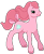 Size: 271x329 | Tagged: safe, artist:muhammad yunus, earth pony, pony, g2, aelita schaeffer, base used, bow, code lyoko, crossover, green eyes, pink body, pink hair, ponified, simple background, solo, tail bow, transparent background