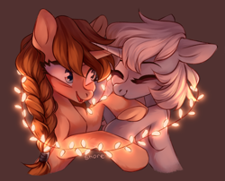 Size: 3583x2894 | Tagged: safe, artist:shore2020, oc, oc only, pony, unicorn, christmas, christmas lights, female, high res, holiday, mare