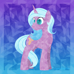 Size: 900x900 | Tagged: safe, artist:enigmadoodles, idw, radiant hope, crystal pony, pony, g4, crystallized, solo