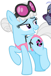 Size: 2974x4389 | Tagged: safe, artist:cheezedoodle96, edit, vector edit, hoity toity, photo finish, earth pony, pony, g4, .svg available, alternate hairstyle, bikini, clothes, cropped, cutie mark, female, high res, mare, missing accessory, show accurate, simple background, solo focus, string bikini, sunglasses, swimsuit, transparent background, vector, walking, wrong cutie mark