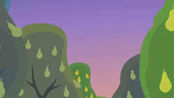 Size: 1280x720 | Tagged: safe, screencap, g4, the perfect pear, background, no pony, pear tree, scenic ponyville, tree, twilight (astronomy)