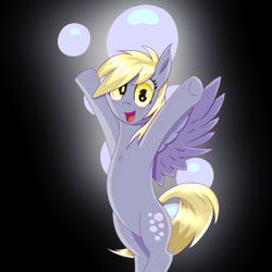 Size: 1500x1500 | Tagged: safe, artist:divifilly, derpy hooves, pegasus, pony, g4, bubble, cutie mark, derpy's cutie mark, solo, spread wings, wings