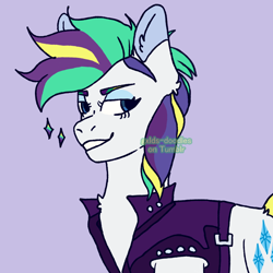 Size: 1280x1280 | Tagged: safe, artist:gxlds-doodles, rarity, g4, alternate hairstyle, female, mare, punk, raripunk, solo