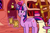 Size: 1280x853 | Tagged: safe, artist:gxlds-doodles, spike, twilight sparkle, dragon, pony, unicorn, g4, the ticket master, gala ticket, golden oaks library, ladder, quill, scene interpretation, scroll, unicorn twilight