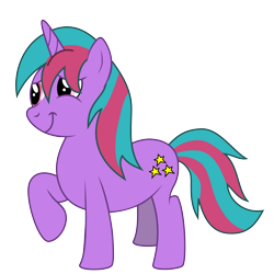 Size: 4096x4096 | Tagged: safe, artist:dashyoshi, oc, oc only, oc:cosmic spark, pony, unicorn, absurd resolution, comments locked down, female, mare, raised hoof, simple background, solo, transparent background