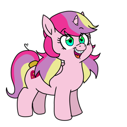 Size: 1800x1800 | Tagged: safe, artist:pony quarantine, oc, oc only, oc:cyx, alicorn, pony, alicorn oc, braces, cute, heart eyes, horn, pigtails, scrunchie, simple background, smiling, transparent background, twintails, wingding eyes, wings