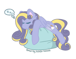 Size: 900x700 | Tagged: safe, artist:katelynleeann42, oc, oc only, pegasus, pony, female, mare, pillow, simple background, sleeping, solo, transparent background
