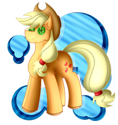 Size: 1304x1376 | Tagged: safe, artist:thebenalpha, applejack, earth pony, original species, plush pony, pony, g4, plushie, simple background, transparent background