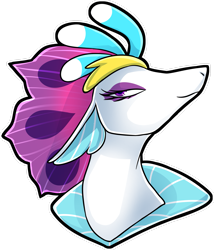 Size: 2265x2648 | Tagged: safe, artist:polyhexian, queen novo, seapony (g4), g4, my little pony: the movie, colored pupils, crown, female, high res, jewelry, lidded eyes, necklace, purple eyes, regalia, simple background, smiling, solo, transparent background