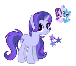 Size: 1280x1113 | Tagged: safe, artist:afterglory, starlight glimmer, trixie, oc, oc:mystic starlet, g4, female, lesbian, magical lesbian spawn, offspring, parent:starlight glimmer, parent:trixie, parents:startrix, ship:startrix, shipping, story included