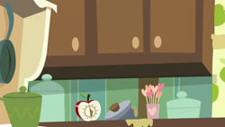 Size: 1280x720 | Tagged: safe, screencap, g4, the break up breakdown, background, kitchen, liminal space, no pony, scenic ponyville, sweet apple acres, timer