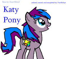 Size: 594x476 | Tagged: safe, artist:purrbabys, earth pony, pony, blue text, cutie mark, female, katy perry, katy pony, mare, microphone, open mouth, ponified, ponified celebrity, rainbow, simple background, solo, stars, text, white background