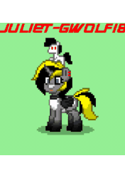Size: 261x370 | Tagged: safe, artist:juliet-gwolf18, oc, oc only, oc:juliet, alicorn, pony, pony town, alicorn oc, animated, blushing, eye clipping through hair, eyelashes, female, flying, grin, heart, hoof shoes, horn, looking at something, looking up, mare, minimalist, modern art, pixel art, pointing, show accurate, signature, simple background, smiling, transparent background, wings, yin-yang