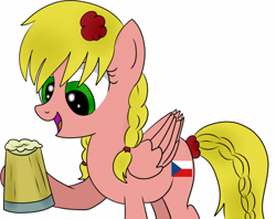 Size: 504x400 | Tagged: safe, artist:emerald star, oc, oc only, pony, czech republic, nation ponies, ponified, solo