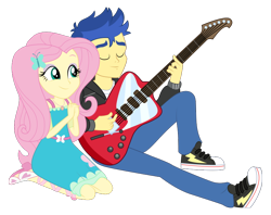 Size: 800x634 | Tagged: safe, artist:maretrick, flash sentry, fluttershy, equestria girls, equestria girls series, g4, converse, duo, female, flutterflash, geode of fauna, magical geodes, male, shipping, shoes, simple background, straight, transparent background, vector