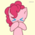 Size: 720x720 | Tagged: safe, artist:starflashing twinkle, pinkie pie, earth pony, pony, g4, animated, blowing a kiss, chinese, cute, diapinkes, eyes closed, female, floppy ears, frame by frame, gif, heart, mare, open mouth, simple background, solo, yellow background