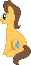 Size: 2890x6000 | Tagged: safe, artist:cloudy glow, caramel, earth pony, pony, g4, hearts and hooves day (episode), background pony, male, sitting, solo, stallion, vector