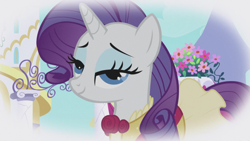 Size: 1920x1080 | Tagged: safe, screencap, rarity, pony, unicorn, g4, the ticket master, bedroom eyes, clothes, dress, female, frilly dress, imagine spot, lidded eyes, mare, solo