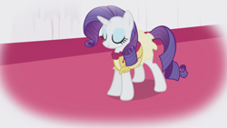 Size: 1920x1080 | Tagged: safe, screencap, rarity, pony, unicorn, g4, the ticket master, clothes, dress, eyes closed, female, frilly dress, imagine spot, mare, solo