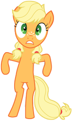 Size: 7000x11700 | Tagged: safe, artist:tardifice, applejack, earth pony, pony, g4, where the apple lies, absurd resolution, bipedal, simple background, solo, teenage applejack, teenager, transparent background, vector