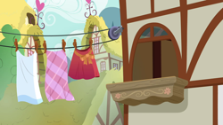 Size: 1280x720 | Tagged: safe, screencap, g4, the big mac question, background, clothes, no pony, ponyville, scenic ponyville