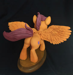 Size: 770x792 | Tagged: safe, artist:vita96, scootaloo, pegasus, pony, g4, butt, craft, photo, plot, scootabutt, sculpture, spread wings, wings