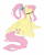 Size: 2894x3574 | Tagged: safe, artist:snspony, fluttershy, pegasus, pony, g4, alternate hairstyle, belly, big belly, female, high res, lidded eyes, mare, older, older fluttershy, ponytail, preggoshy, pregnant, simple background, smiling, solo, white background