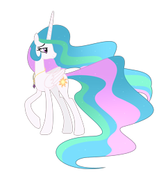 Size: 2569x2659 | Tagged: safe, artist:galaxyswirlsyt, princess celestia, alicorn, pony, g4, high res, jewelry, necklace, simple background, solo, transparent background