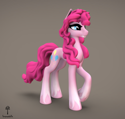 Size: 1515x1440 | Tagged: safe, artist:teonanakatle, pinkie pie, earth pony, pony, g4, 3d, solo